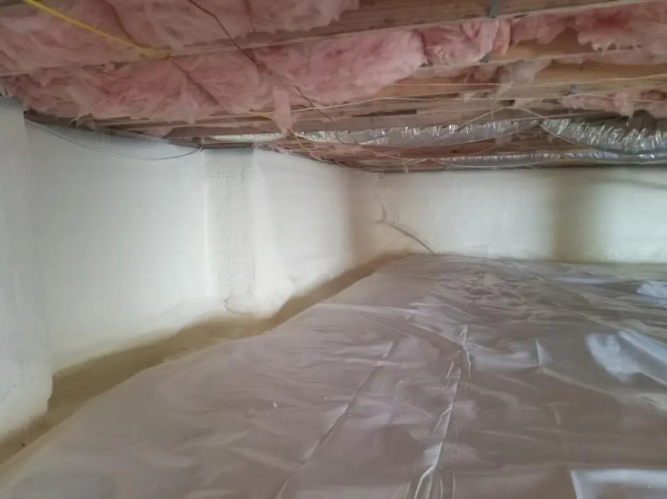 Crawl space encapsulation with closed-cell spray foam for Attic Insulation in Candlewick Lake