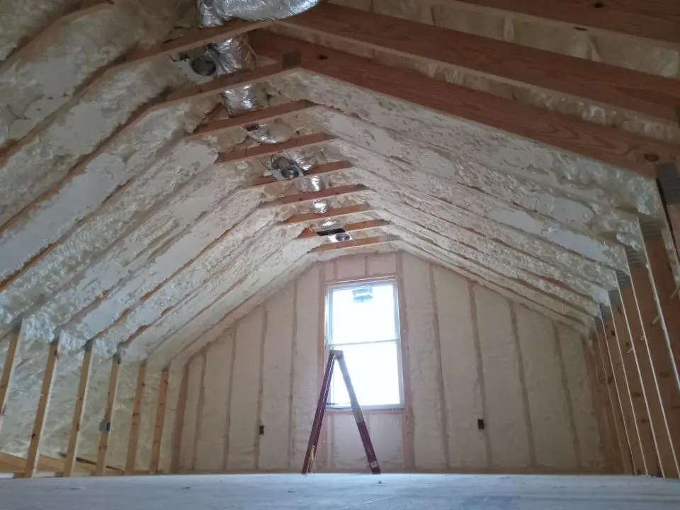 Spray foam roofing application for Crawl Space Insulation project in Candlewick Lake